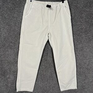 Gramicci Pants Mens Medium Beige Twill Khakis Elastic Waist Hiking Climbing